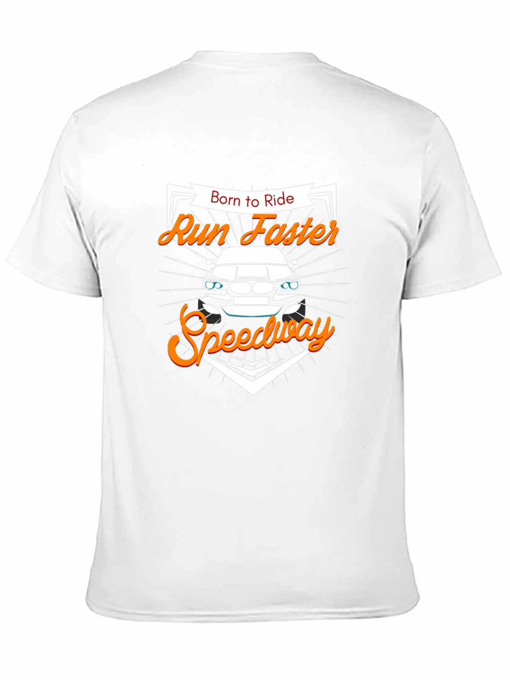 Born to Ride Run Faster Speedway Black T-Shirt