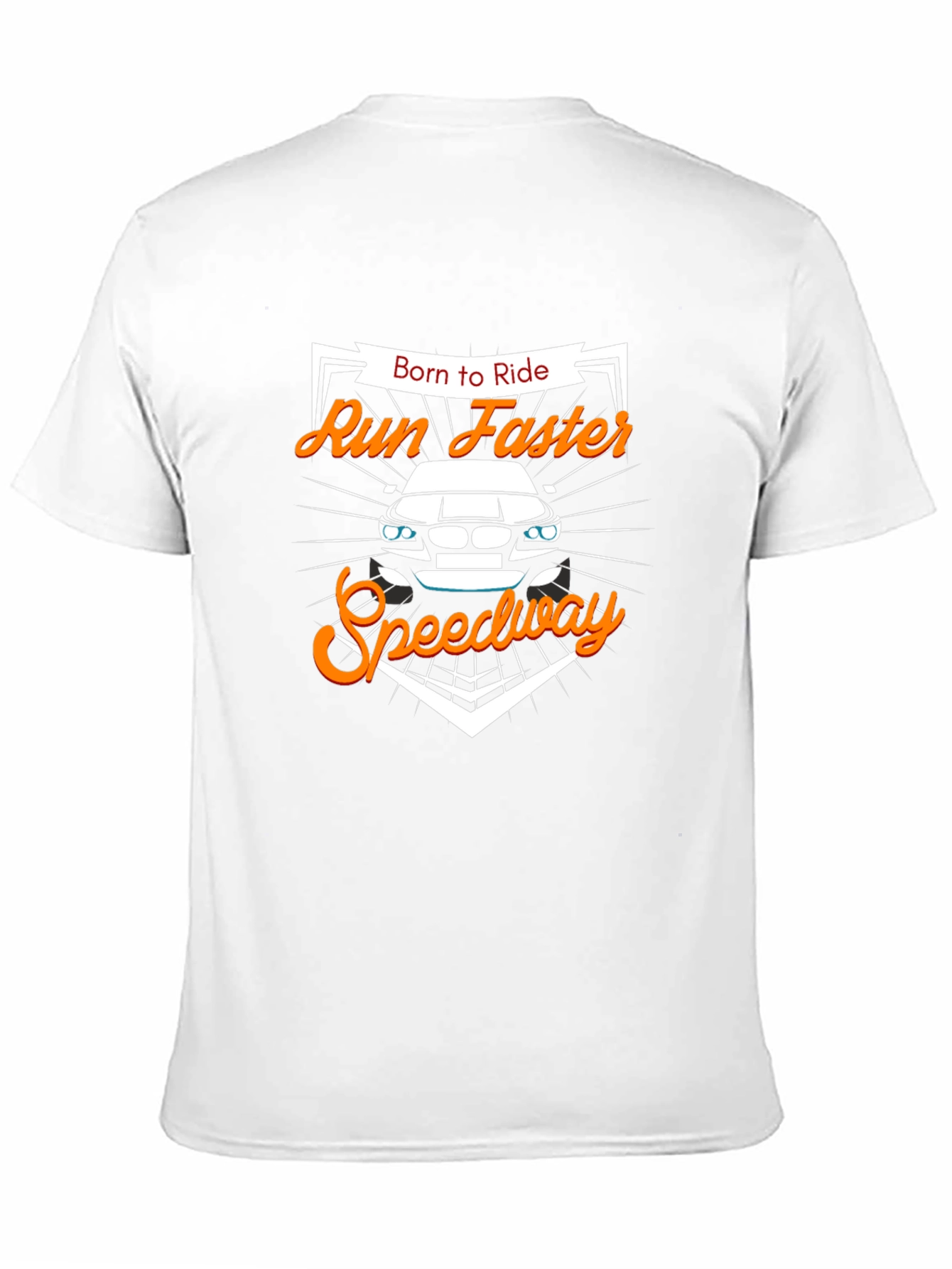 Born to Ride Run Faster Speedway Black T-Shirt