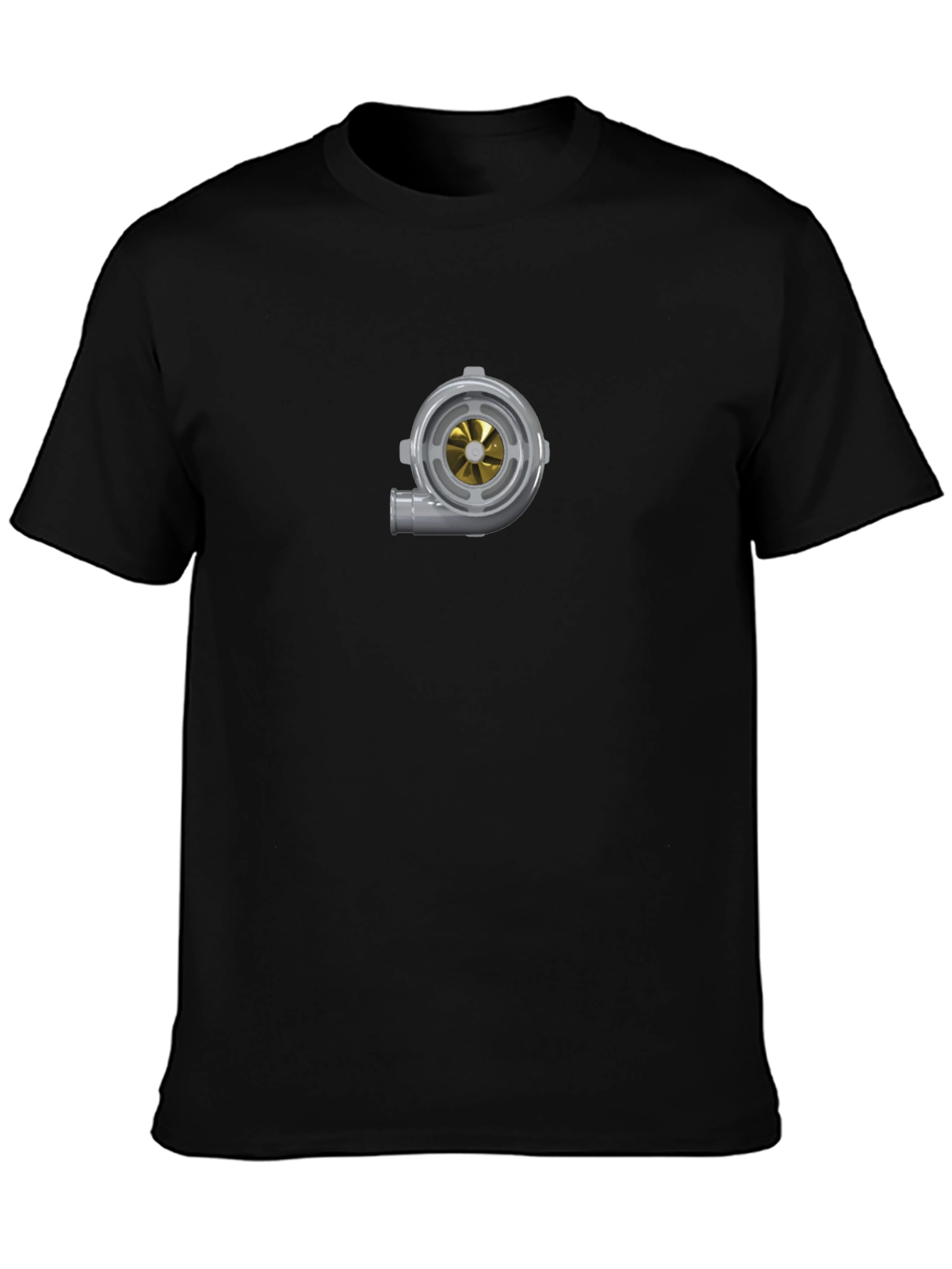Turbocharged Style: Black Graphic Tee for Car Enthusiasts