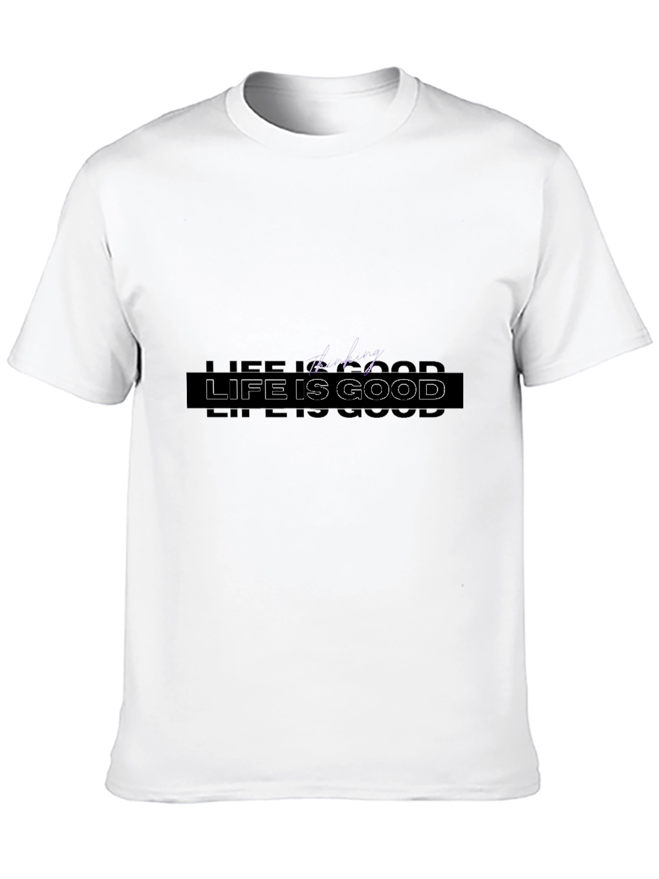Life is Good Graphic Print Black T-Shirt