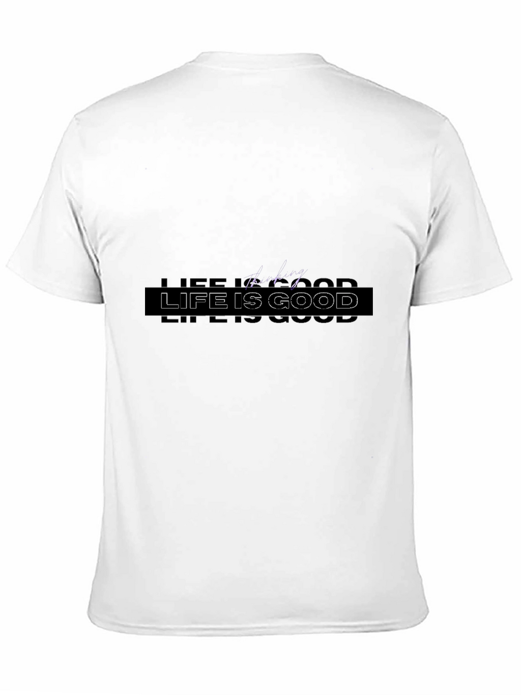 Life is Good Graphic Print Black T-Shirt