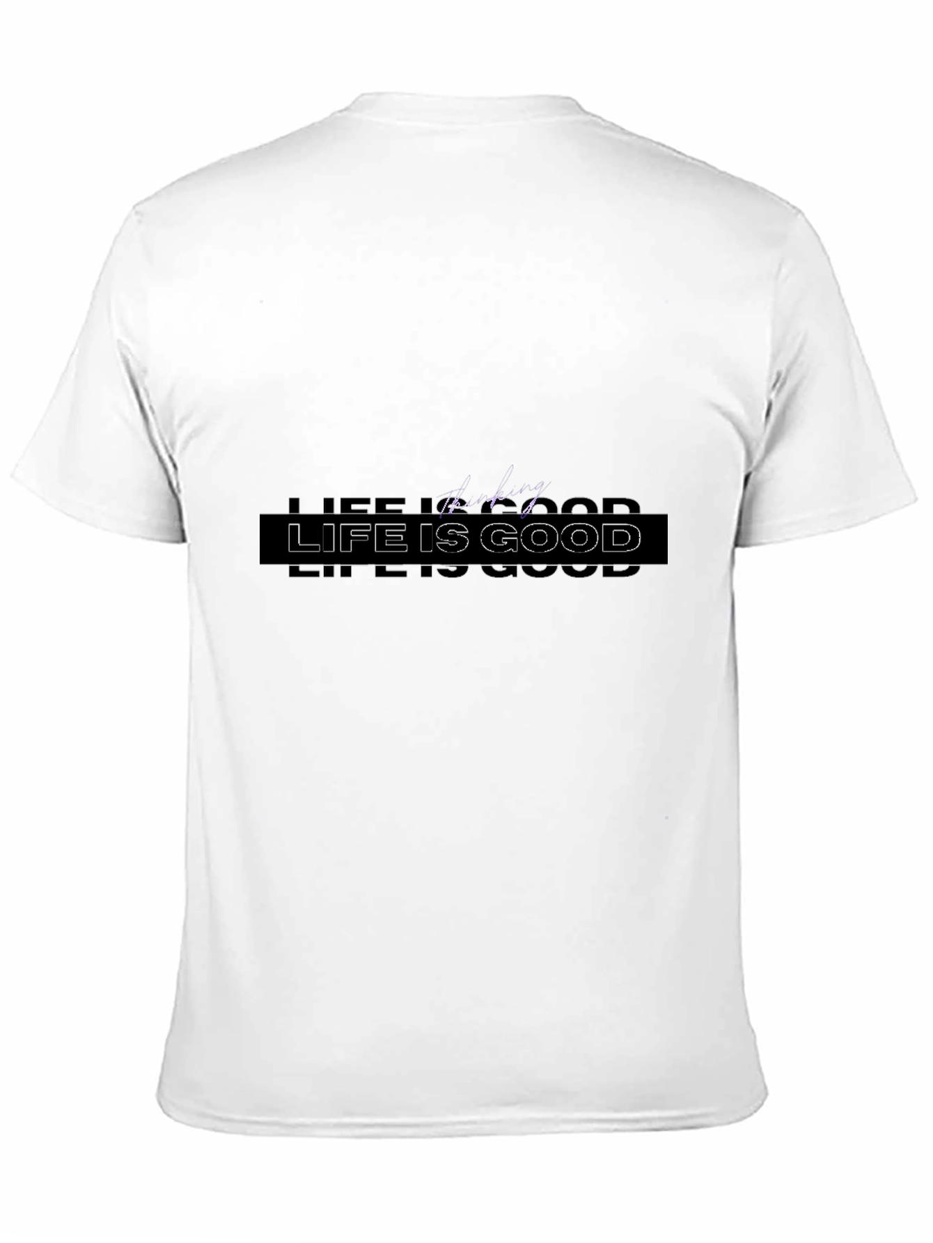 Life is Good Graphic Print Black T-Shirt