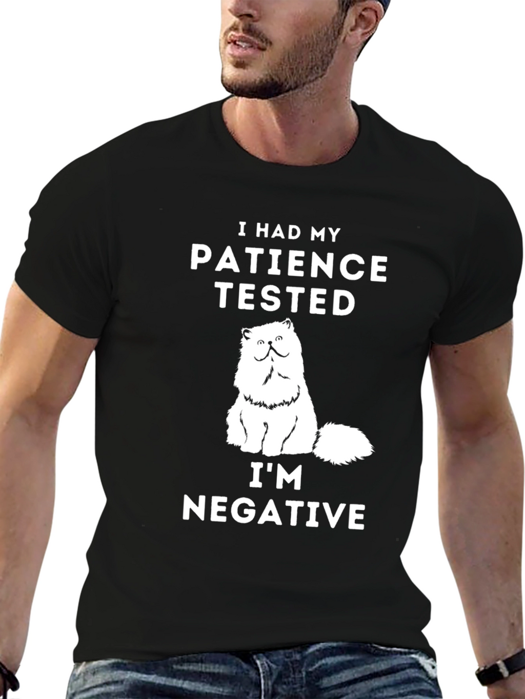 Patience Tested Cat Graphic T-Shirt