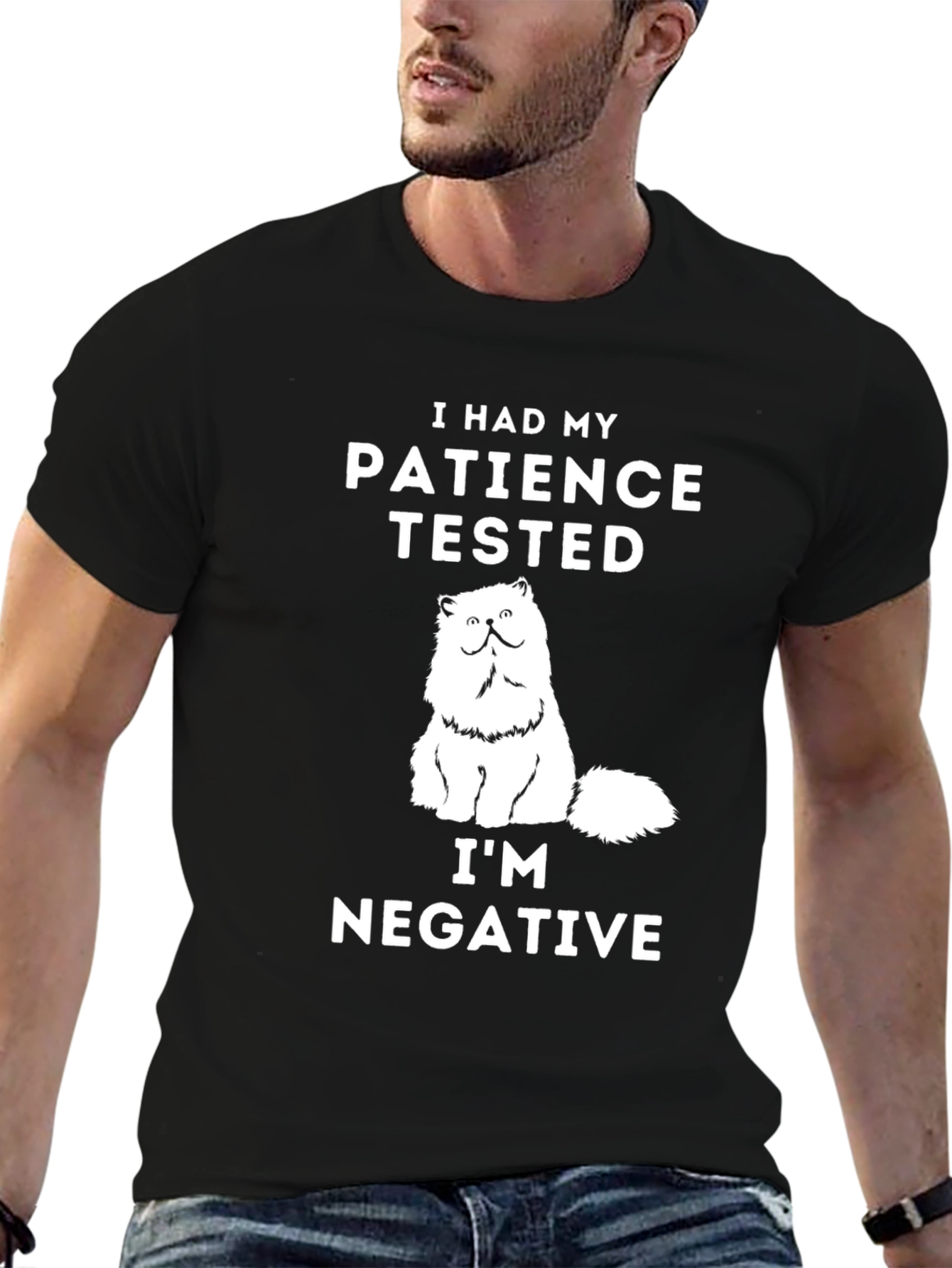 Patience Tested Cat Graphic T-Shirt
