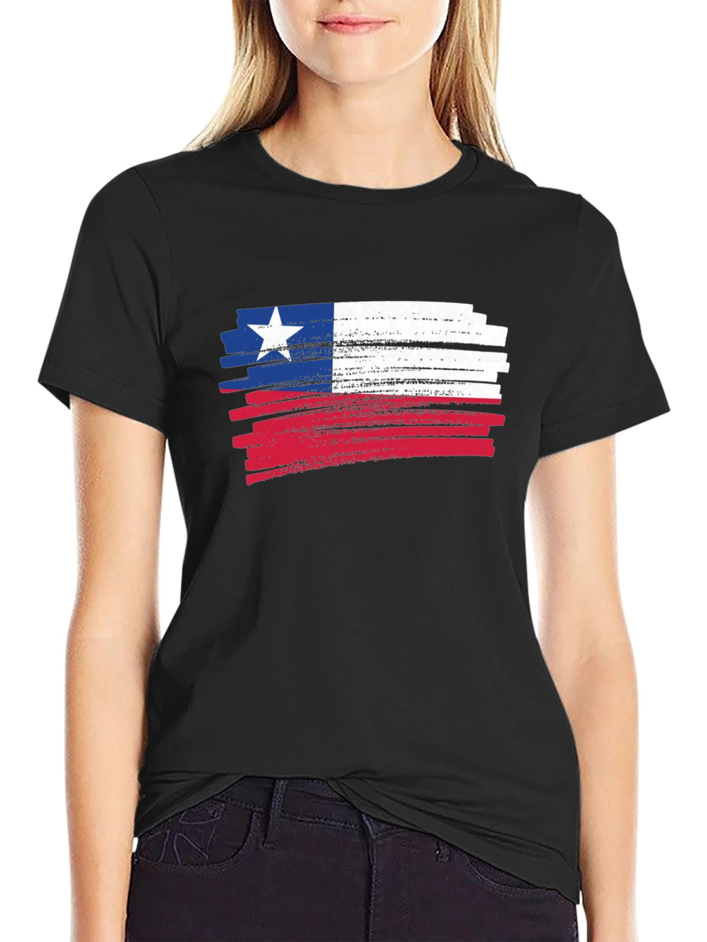 Texas Flag Brush Stroke Graphic T-Shirt
