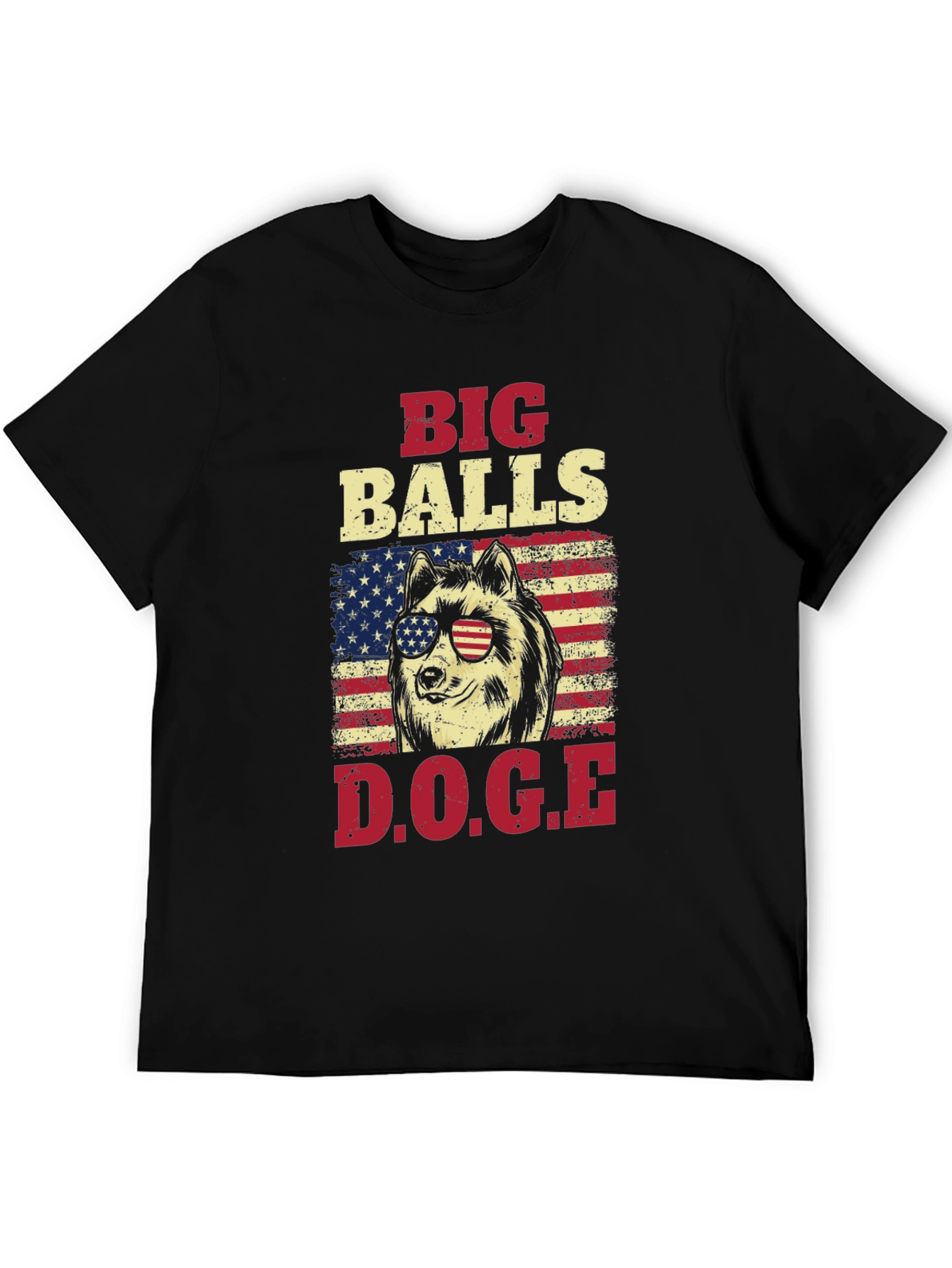 Big Balls DOGE Graphic T-Shirt - Patriotic Design