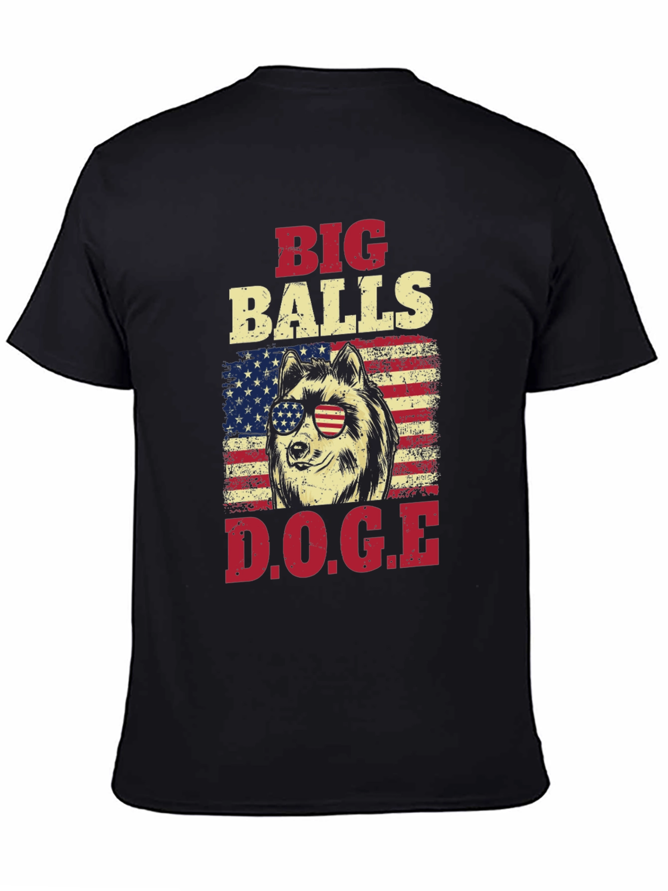 Big Balls DOGE Graphic T-Shirt - Patriotic Design