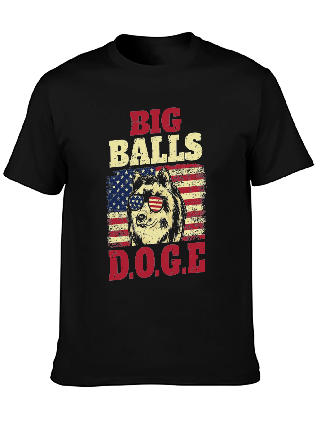 Big Balls DOGE Graphic T-Shirt - Patriotic Design