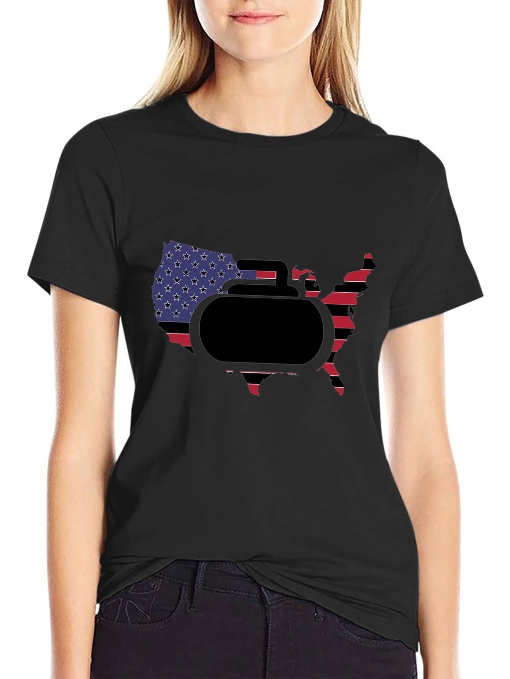 USA Curling Stone T-Shirt