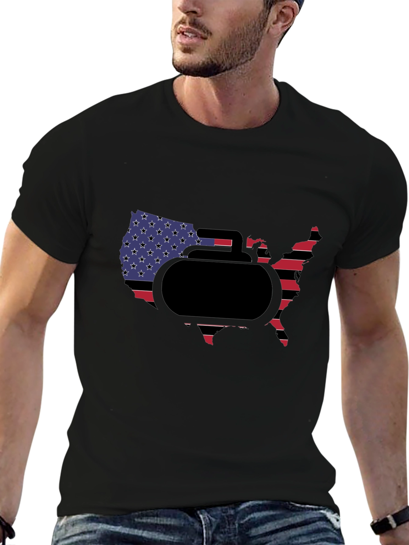 USA Curling Stone T-Shirt