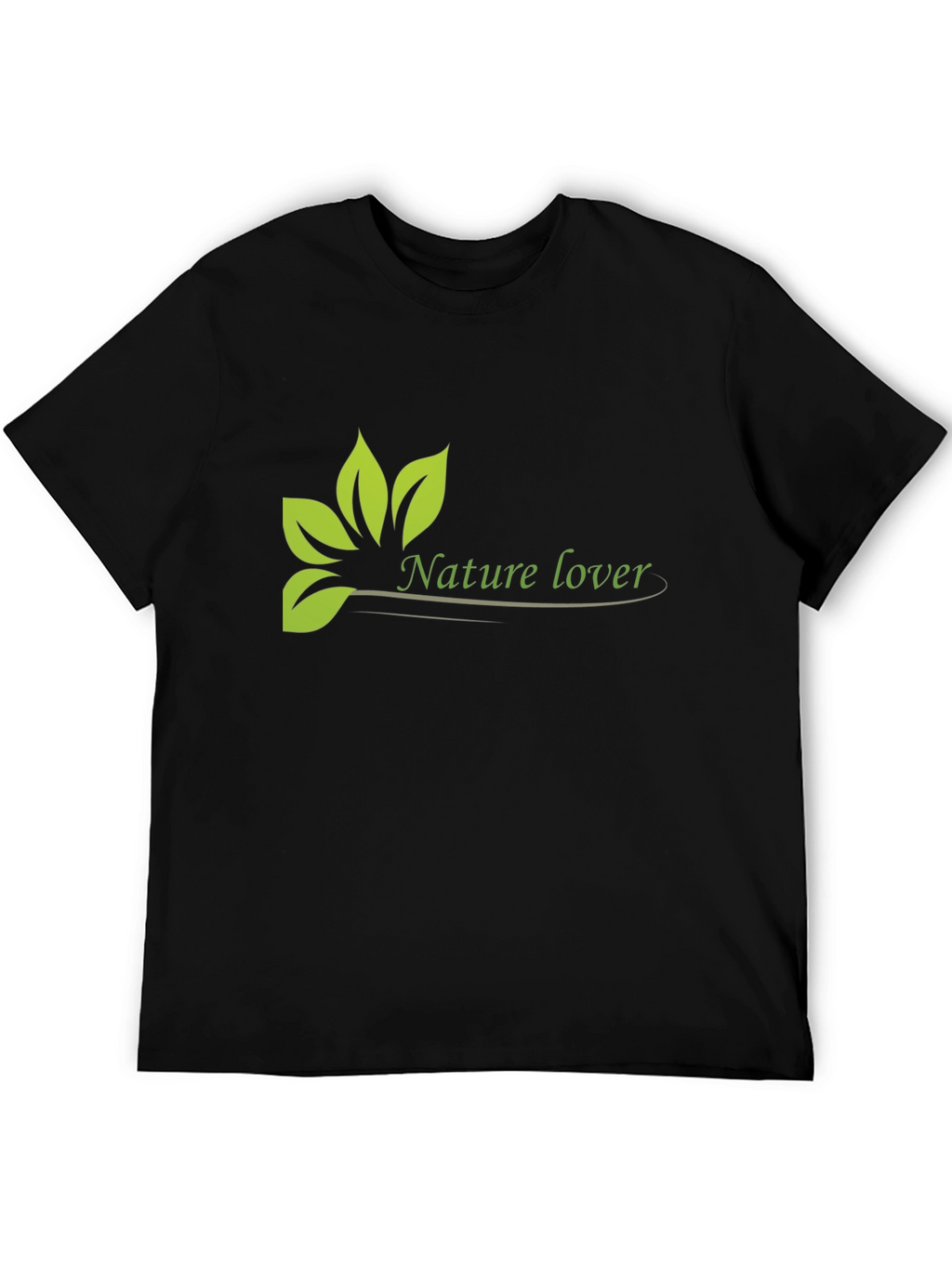 Nature Lover Graphic Tee - Black Cotton T-Shirt