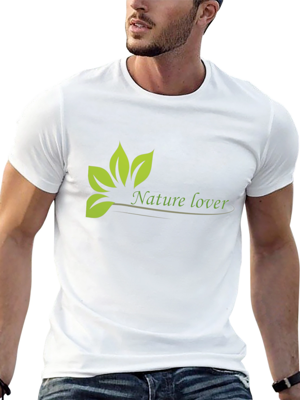 Nature Lover Graphic Tee - Black Cotton T-Shirt