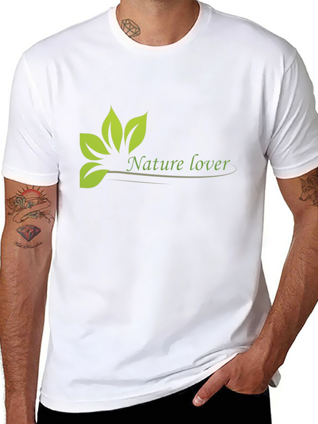 Nature Lover Graphic Tee - Black Cotton T-Shirt