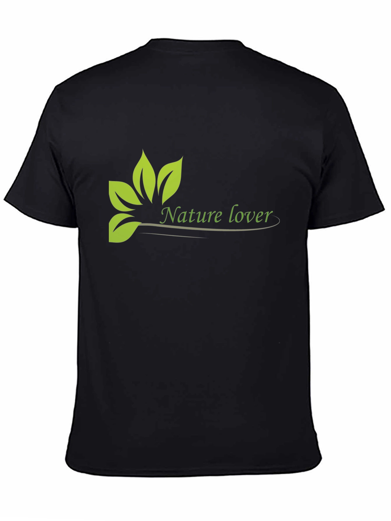Nature Lover Graphic Tee - Black Cotton T-Shirt