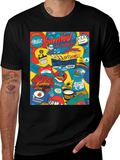 Graphic Print T-Shirt - Bold Collage Design