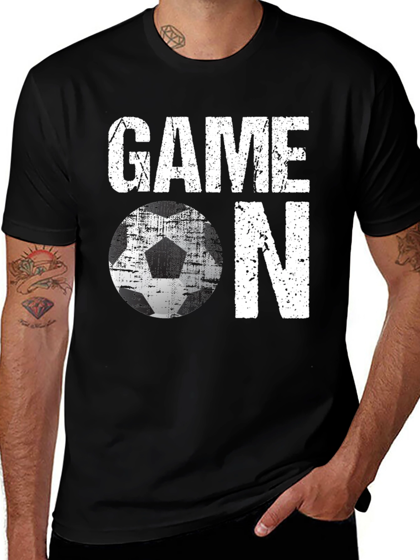 Game On Soccer T-Shirt - Distressed Graphic Tee
