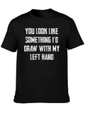 Funny Left-Handed Drawing T-Shirt