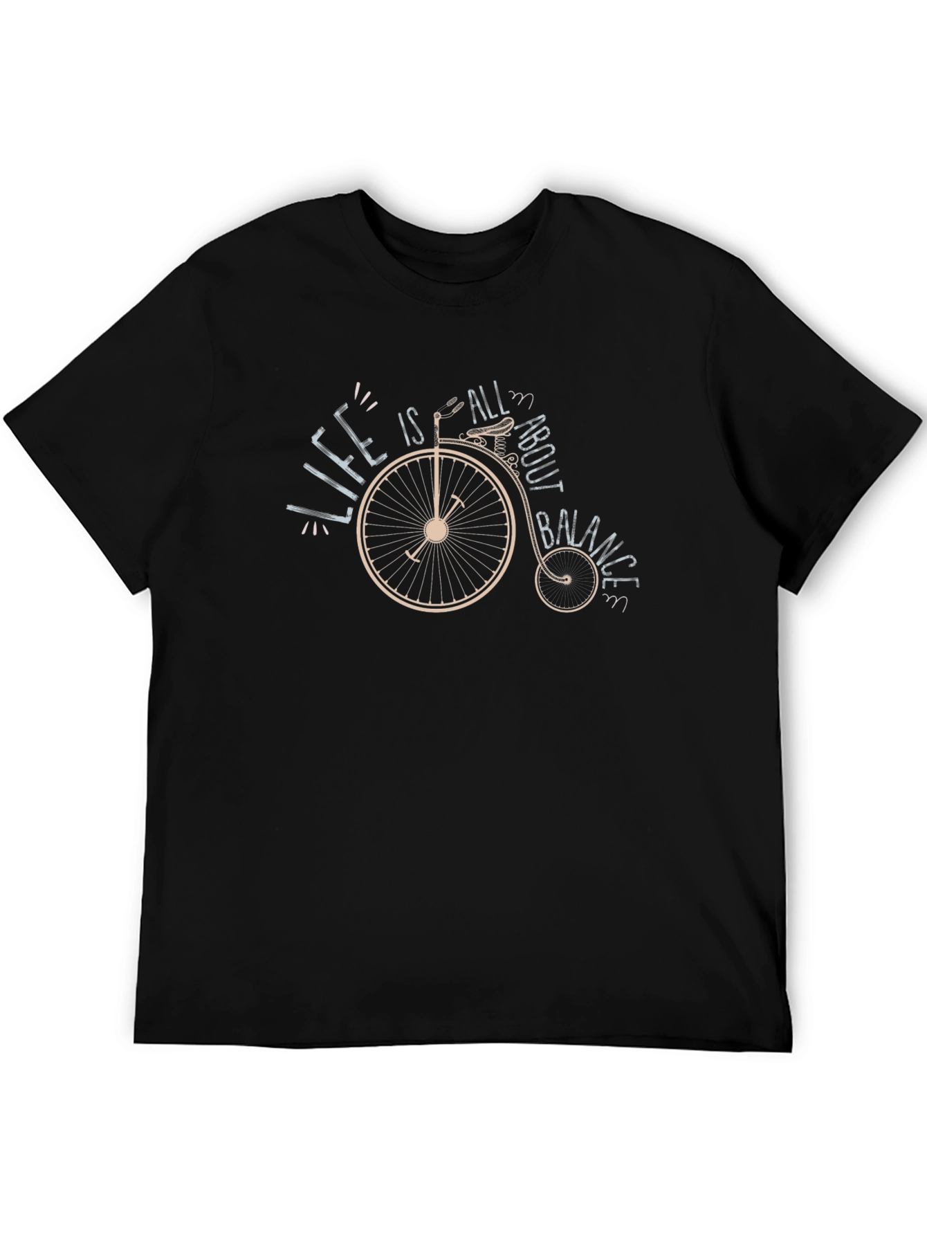 Life is All About Balance Black T-Shirt