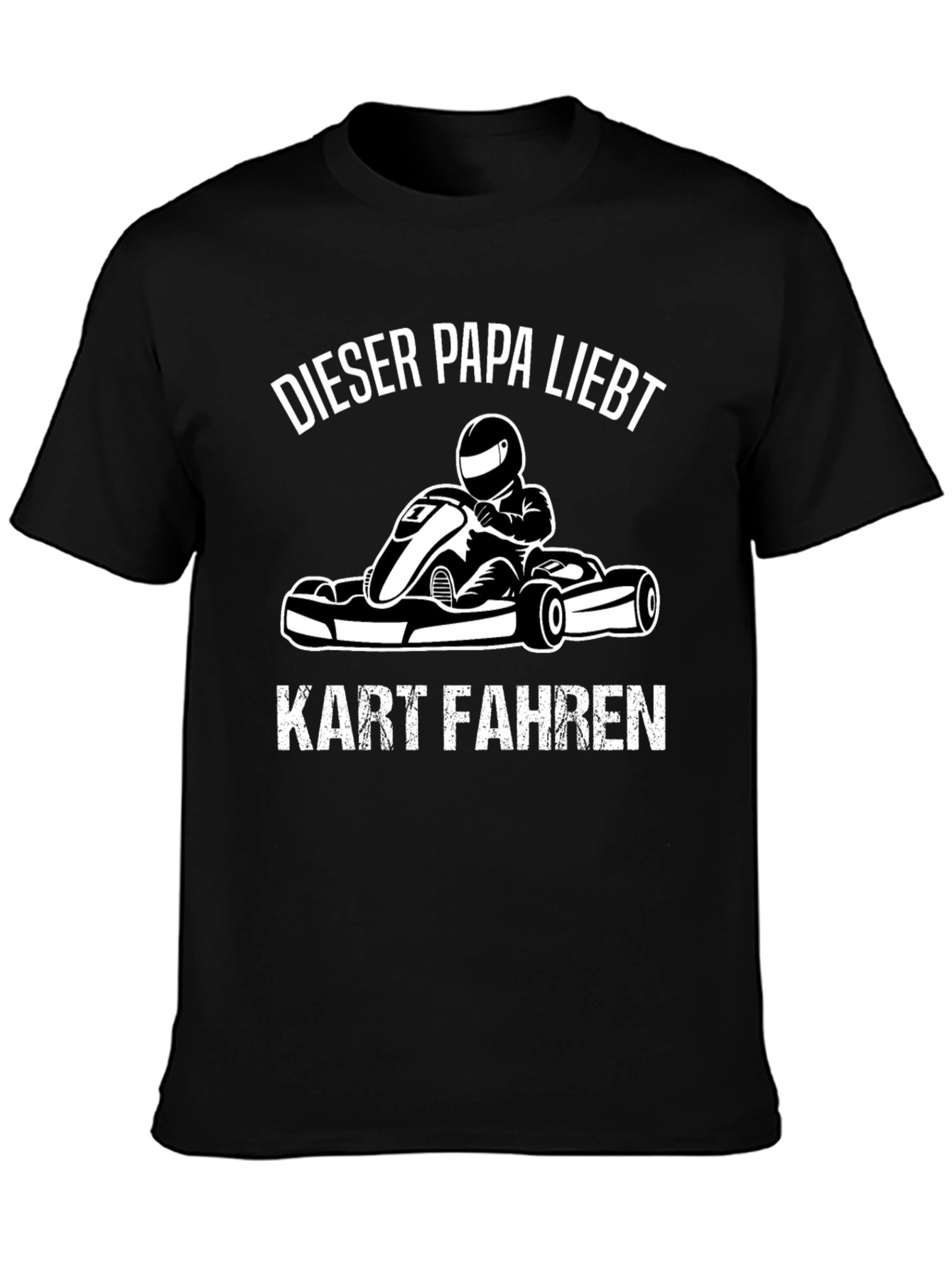 Dieser Papa Liebt Kart Fahren Black T-Shirt