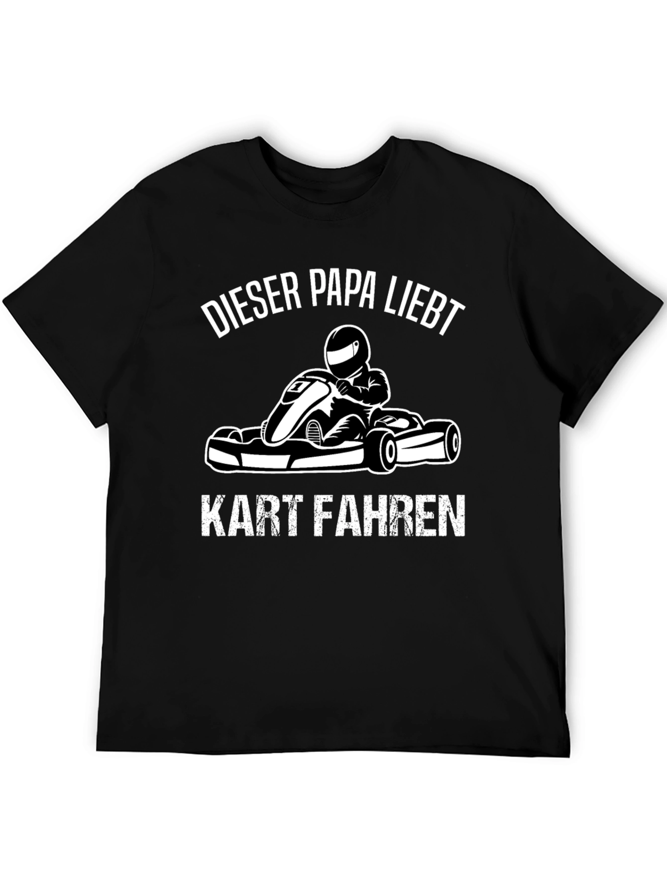 Dieser Papa Liebt Kart Fahren Black T-Shirt