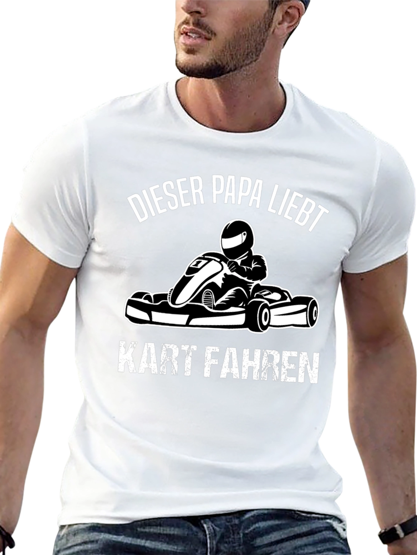 Dieser Papa Liebt Kart Fahren Black T-Shirt