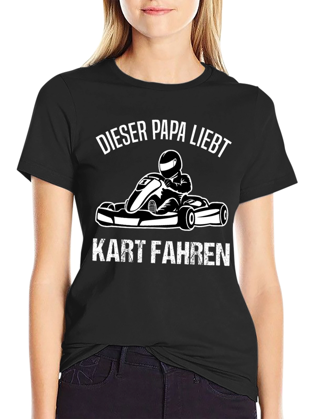 Dieser Papa Liebt Kart Fahren Black T-Shirt