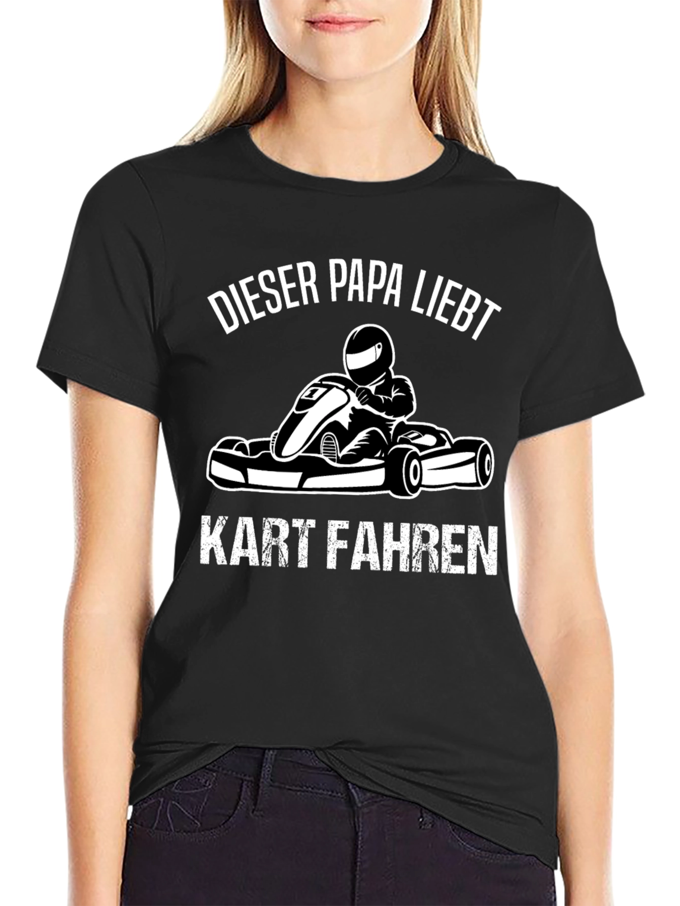Dieser Papa Liebt Kart Fahren Black T-Shirt