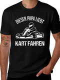 Dieser Papa Liebt Kart Fahren Black T-Shirt