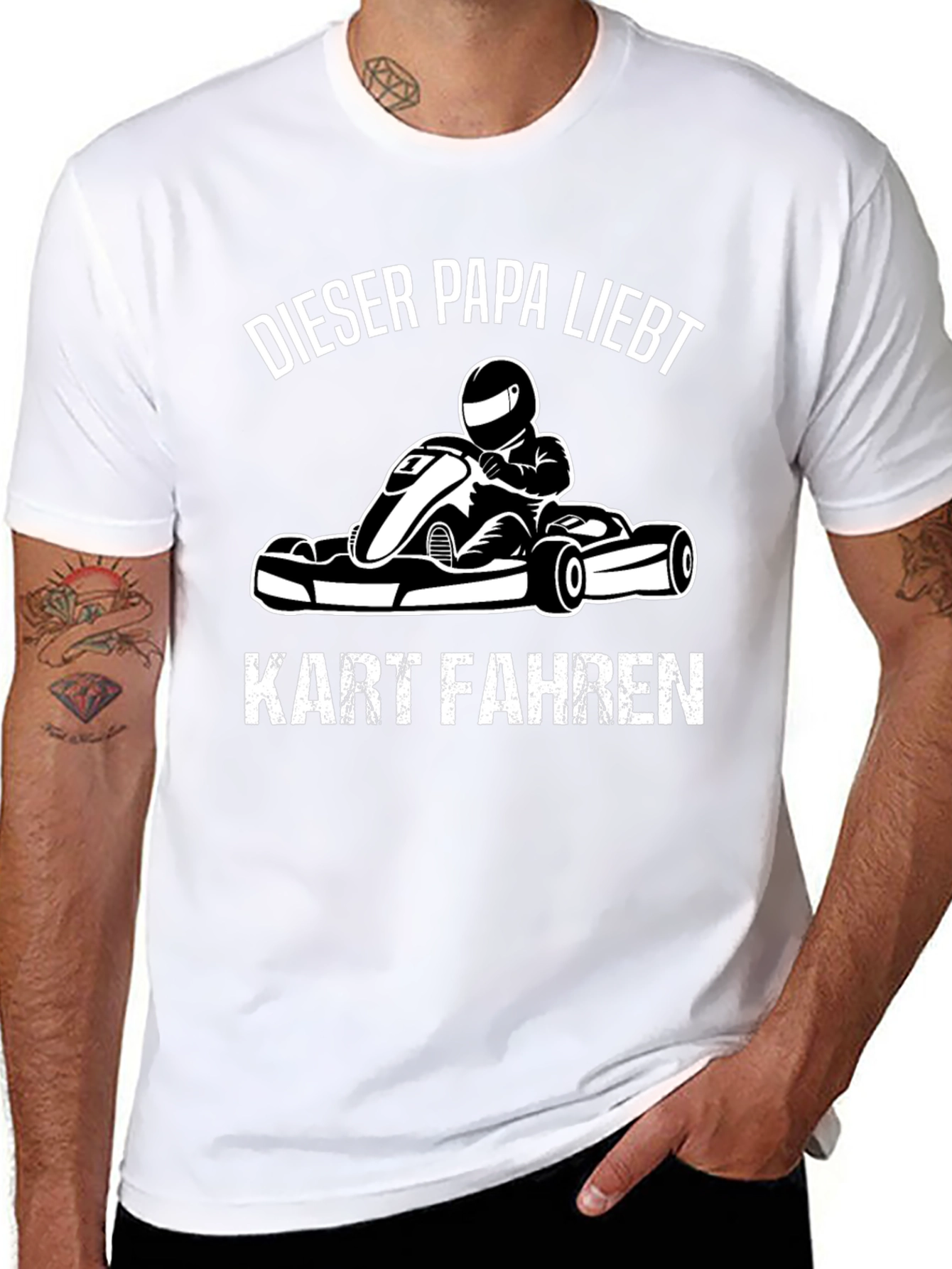 Dieser Papa Liebt Kart Fahren Black T-Shirt