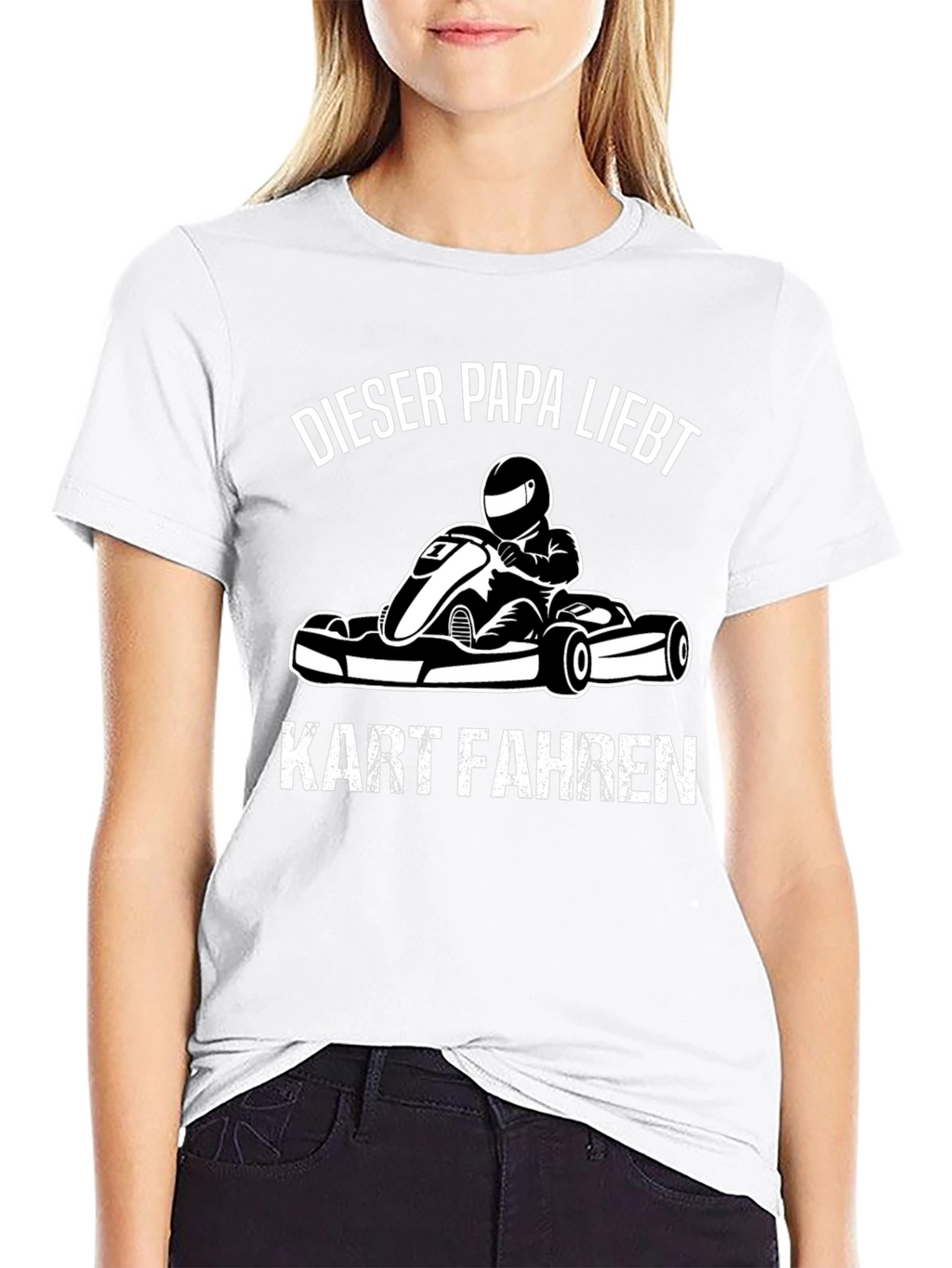 Dieser Papa Liebt Kart Fahren Black T-Shirt