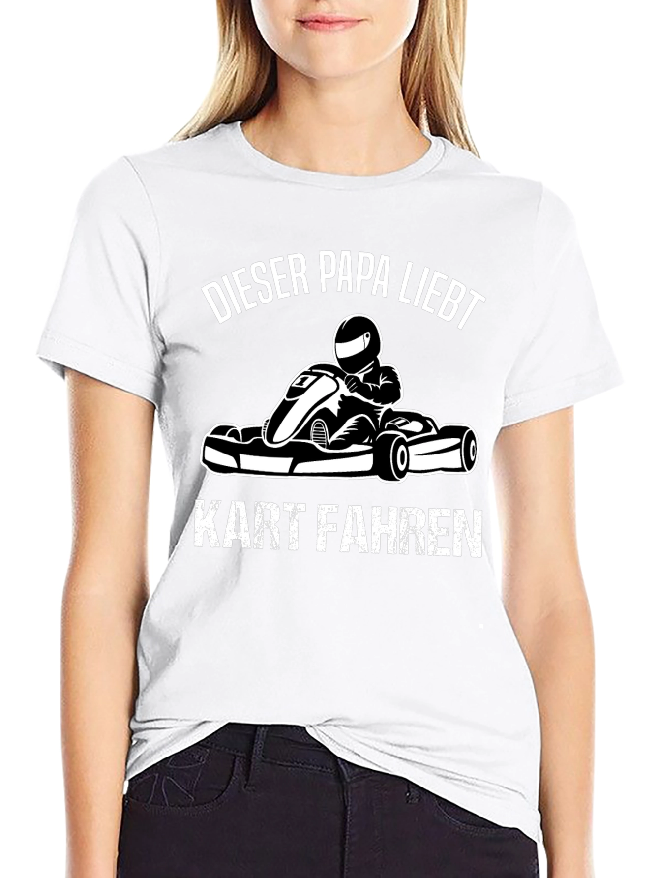 Dieser Papa Liebt Kart Fahren Black T-Shirt