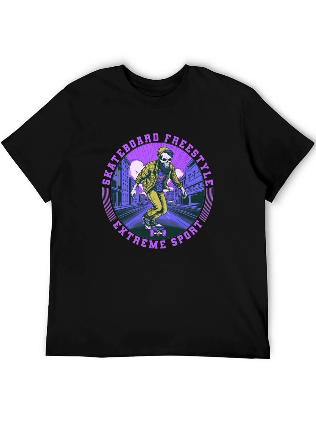 Skateboard Freestyle Tee - Extreme Sports Graphic