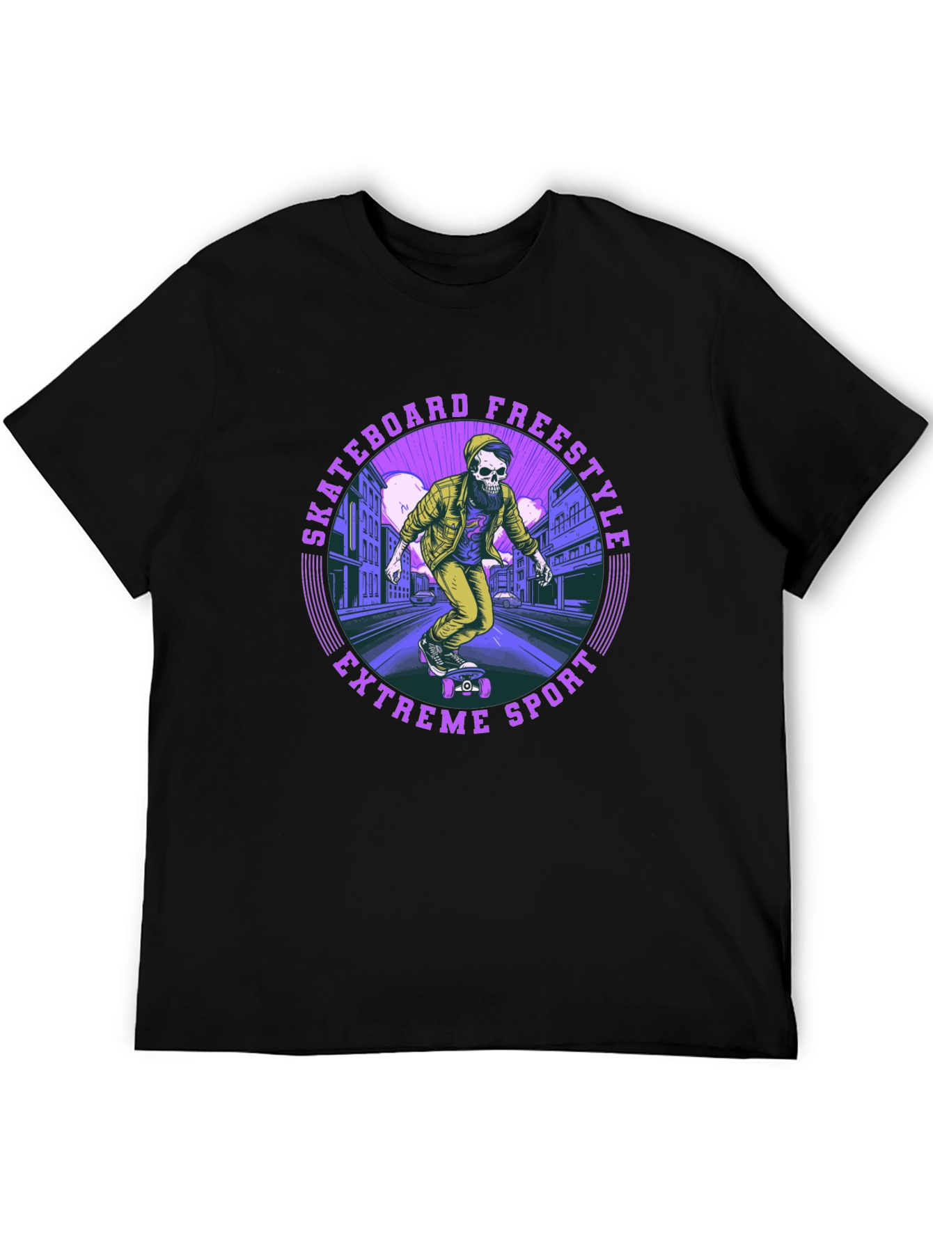 Skateboard Freestyle Tee - Extreme Sports Graphic