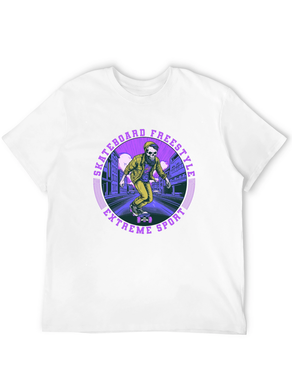 Skateboard Freestyle Tee - Extreme Sports Graphic