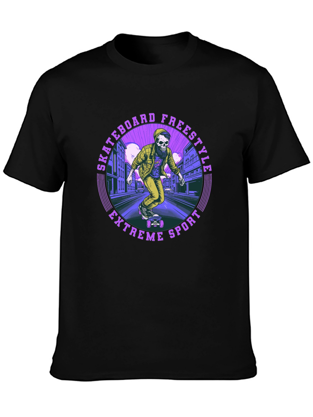 Skateboard Freestyle Tee - Extreme Sports Graphic