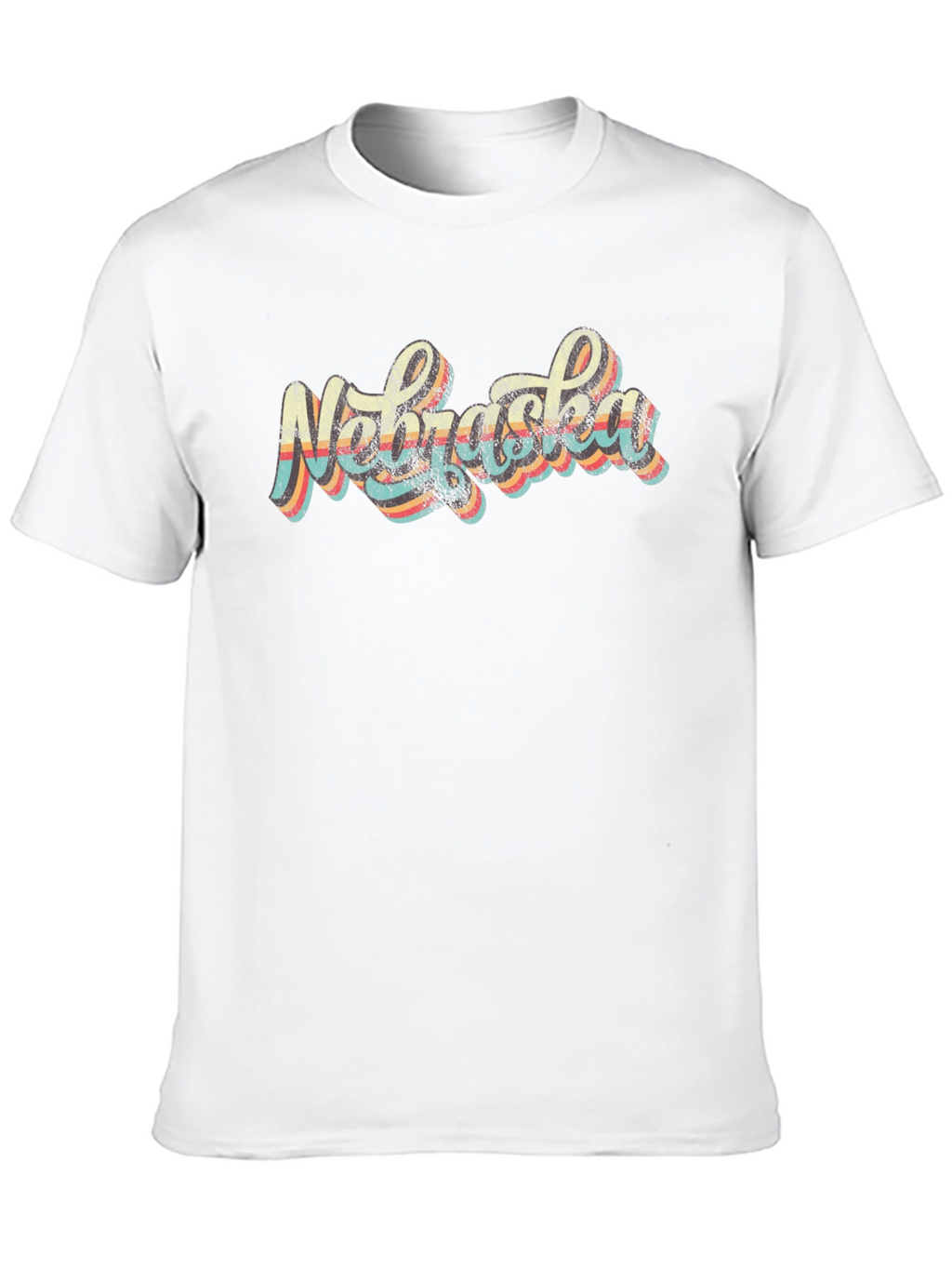 Retro Nebraska Graphic Tee - Black