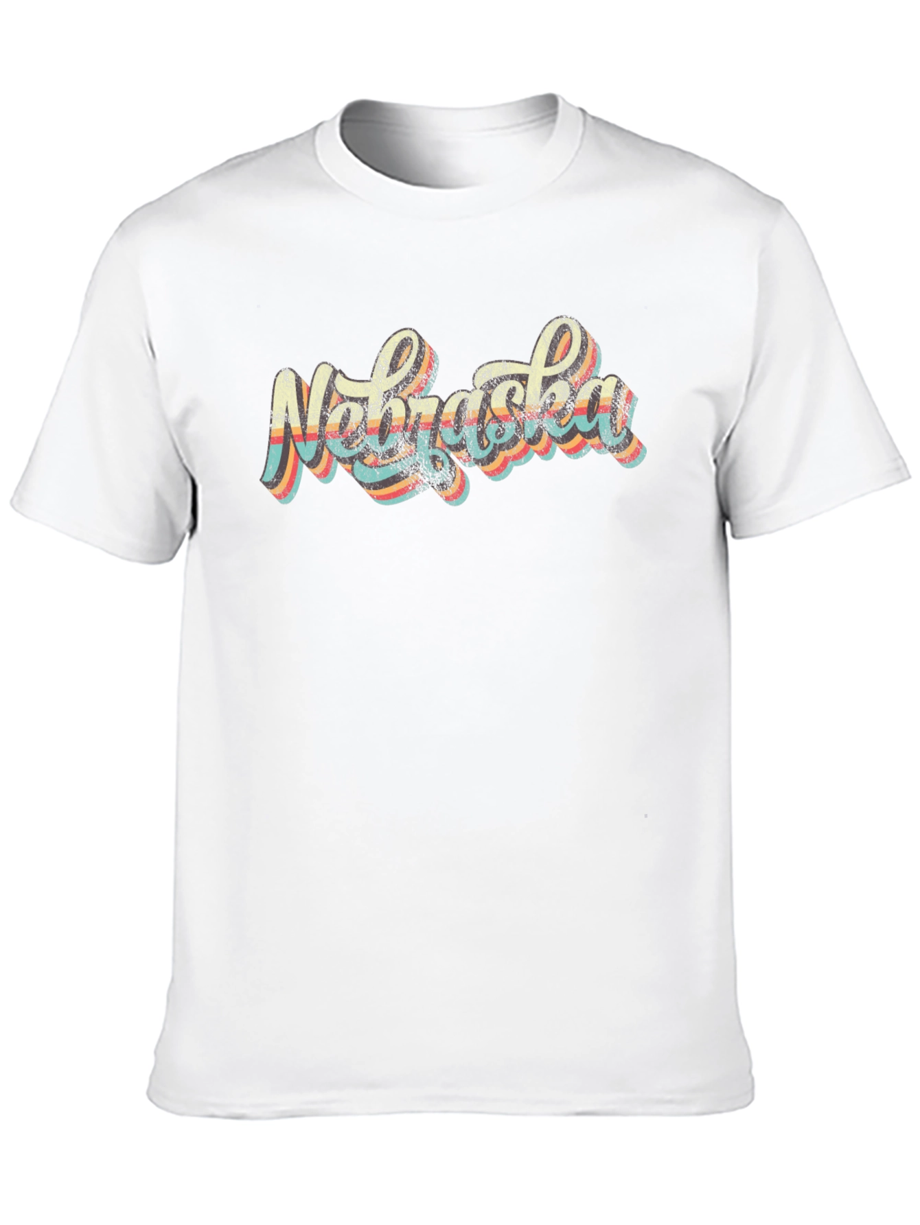 Retro Nebraska Graphic Tee - Black