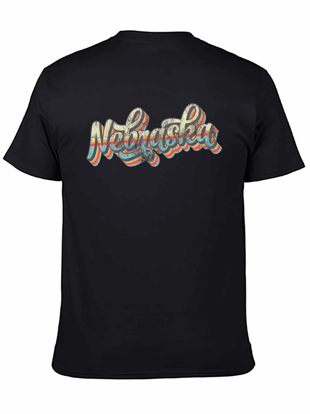 Retro Nebraska Graphic Tee - Black