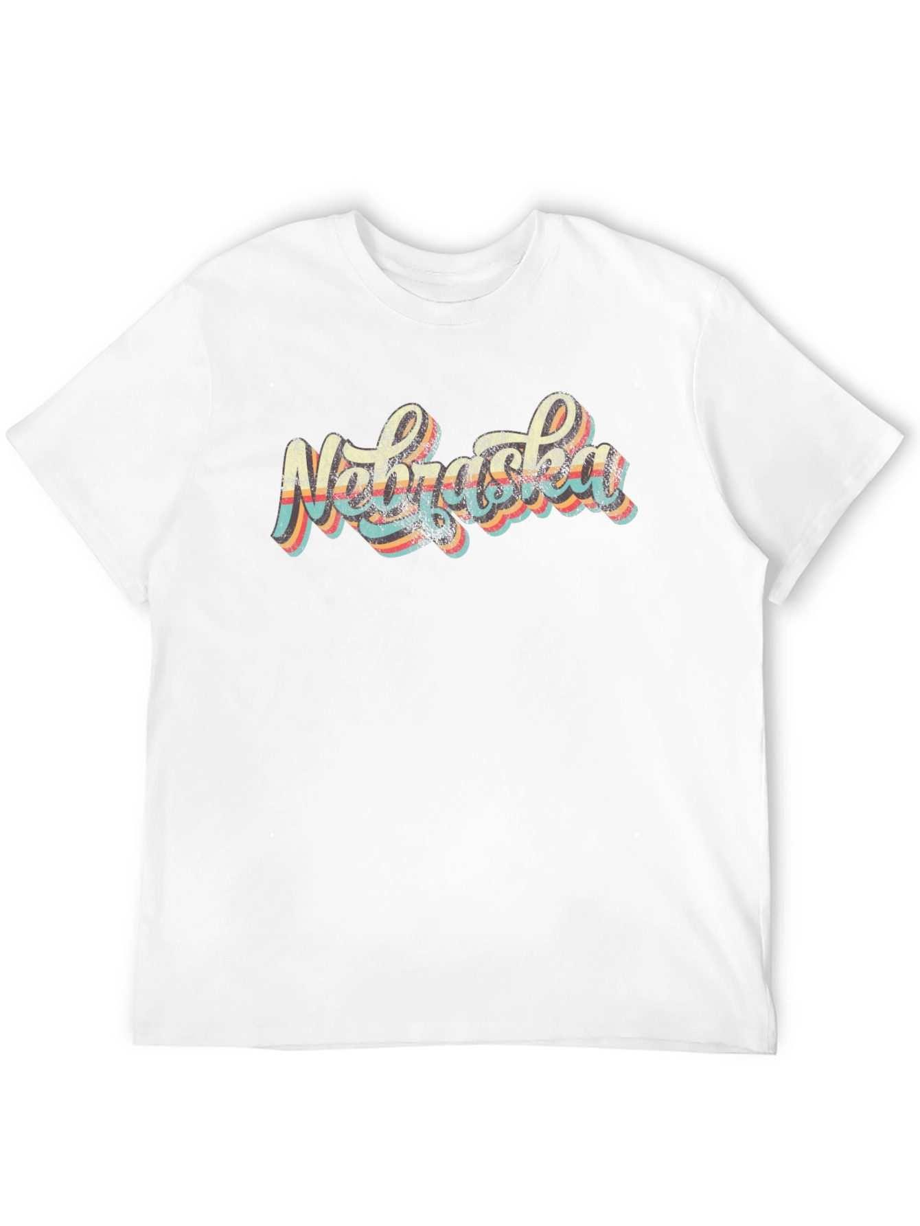 Retro Nebraska Graphic Tee - Black