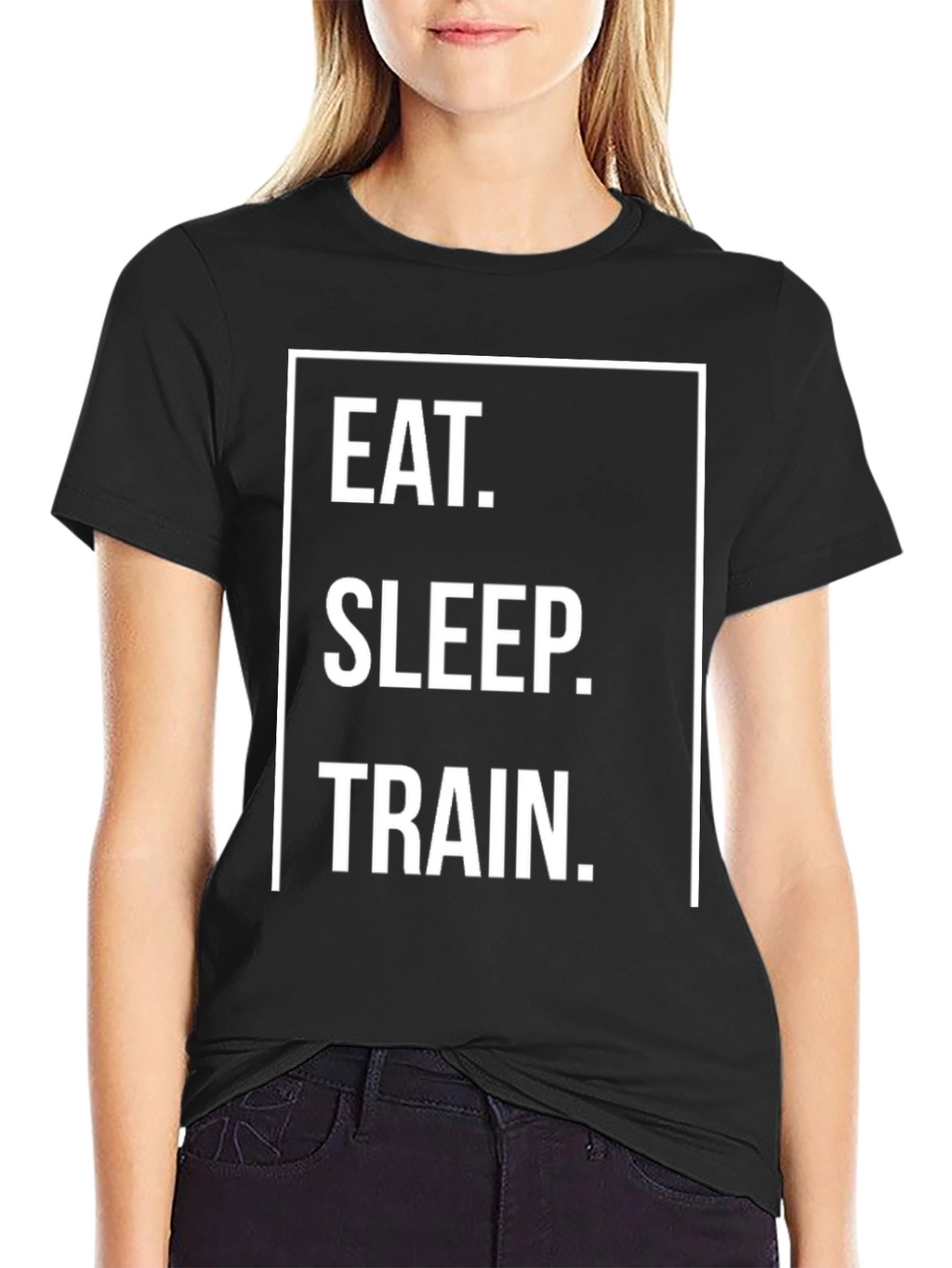 Eat Sleep Train Graphic Tee - Black