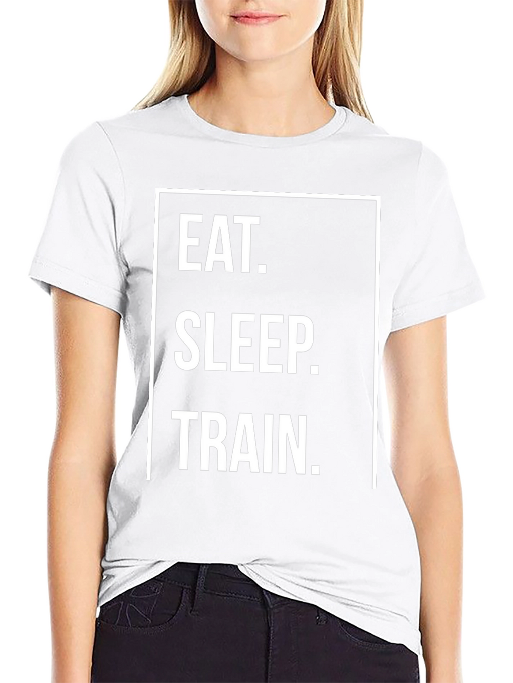 Eat Sleep Train Graphic Tee - Black