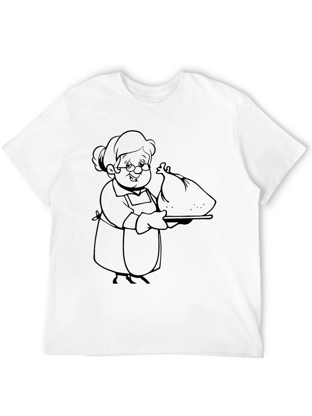 Grandma Serving Turkey Graphic T-Shirt
