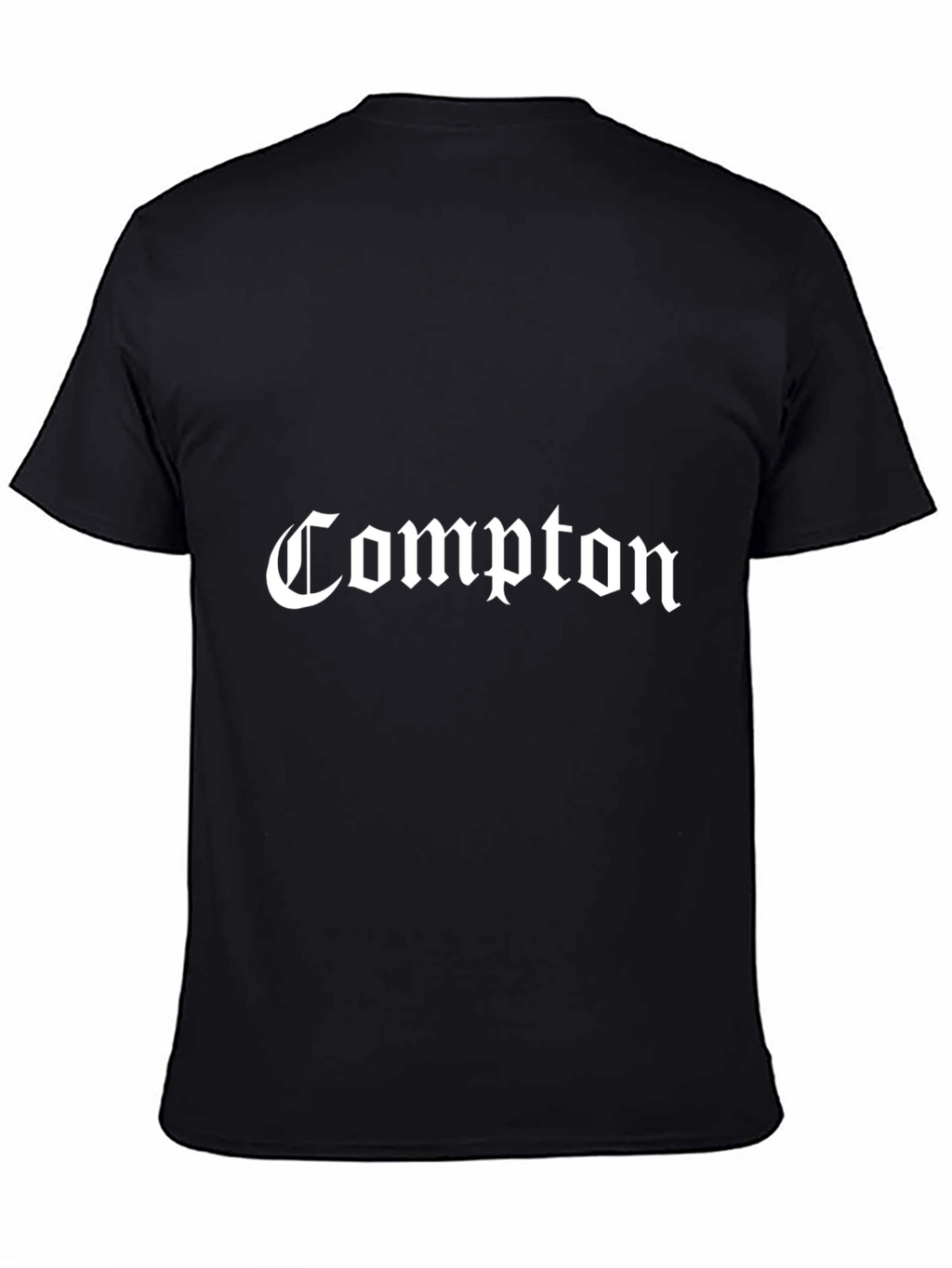 Compton T-Shirt - Black Crew Neck Tee