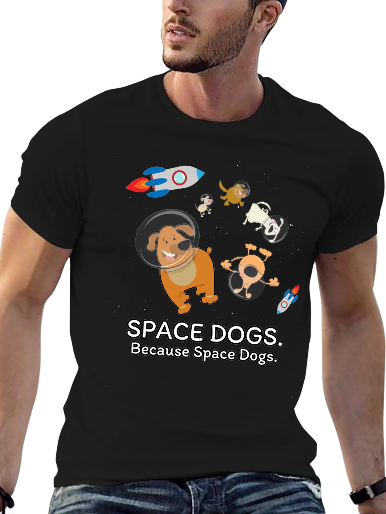 Space Dogs Graphic T-Shirt