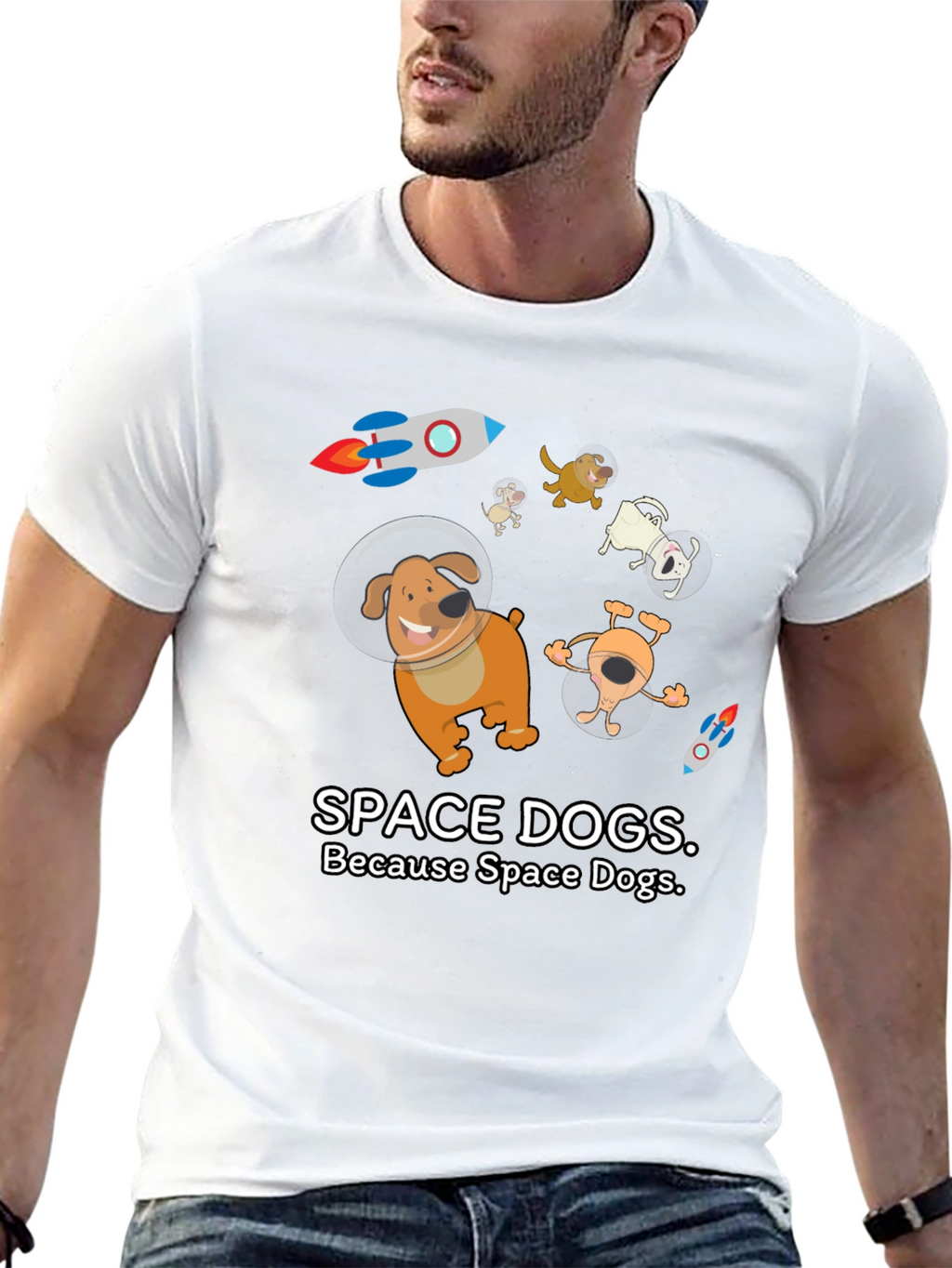 Space Dogs Graphic T-Shirt