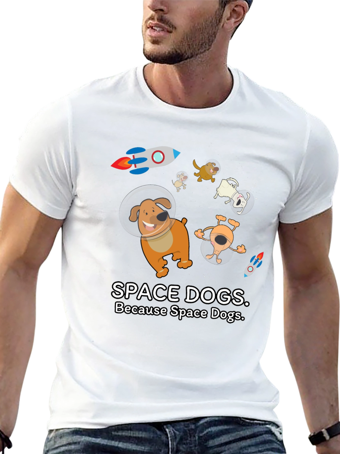 Space Dogs Graphic T-Shirt