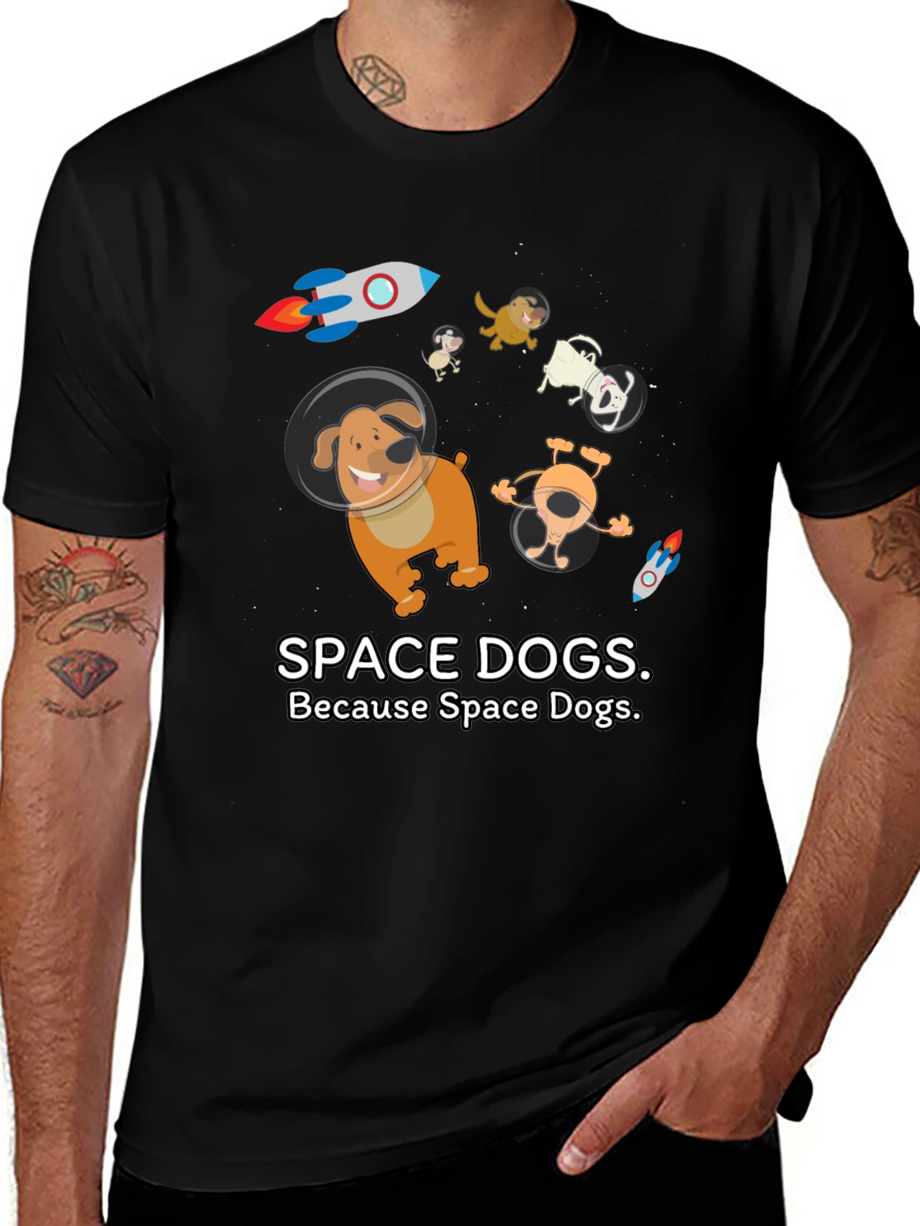 Space Dogs Graphic T-Shirt