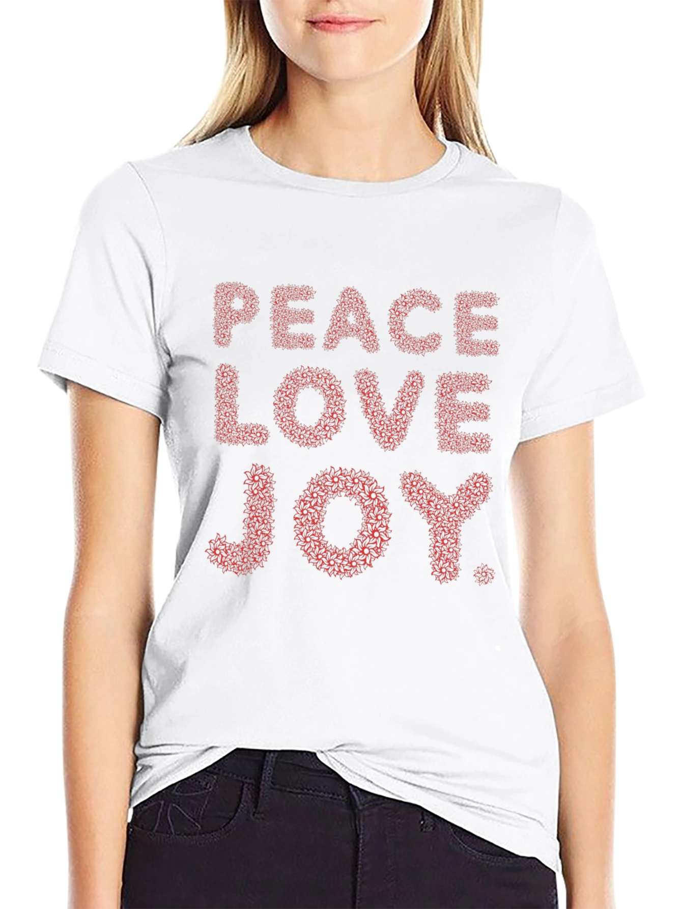 Peace Love Joy T-Shirt - Stylish Graphic Tee
