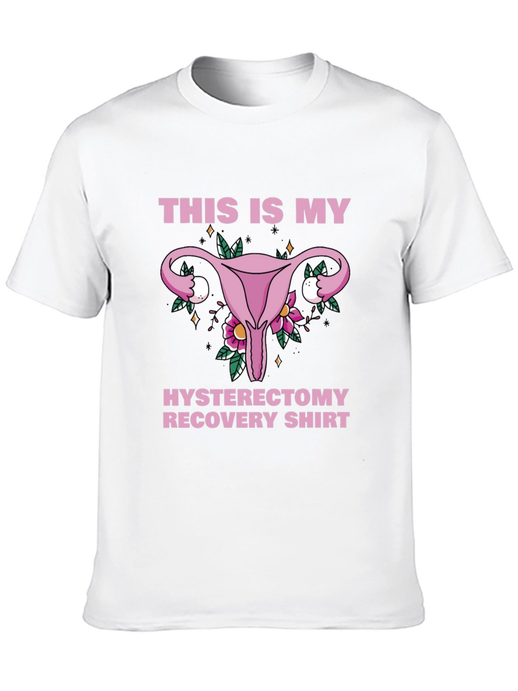 Hysterectomy Recovery Shirt - Floral Uterus Graphic Tee