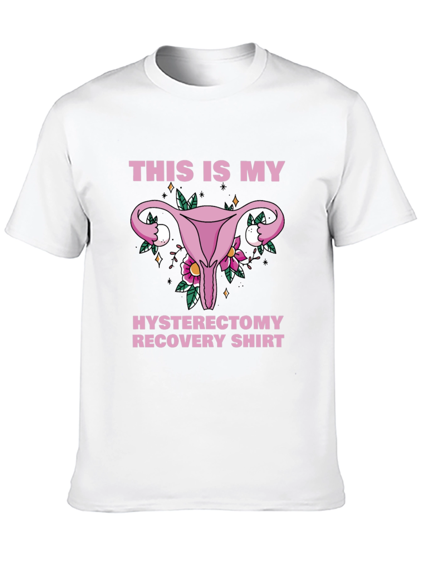Hysterectomy Recovery Shirt - Floral Uterus Graphic Tee
